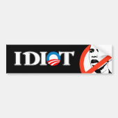 Idiot Obama Bumpersticker (Voorkant)
