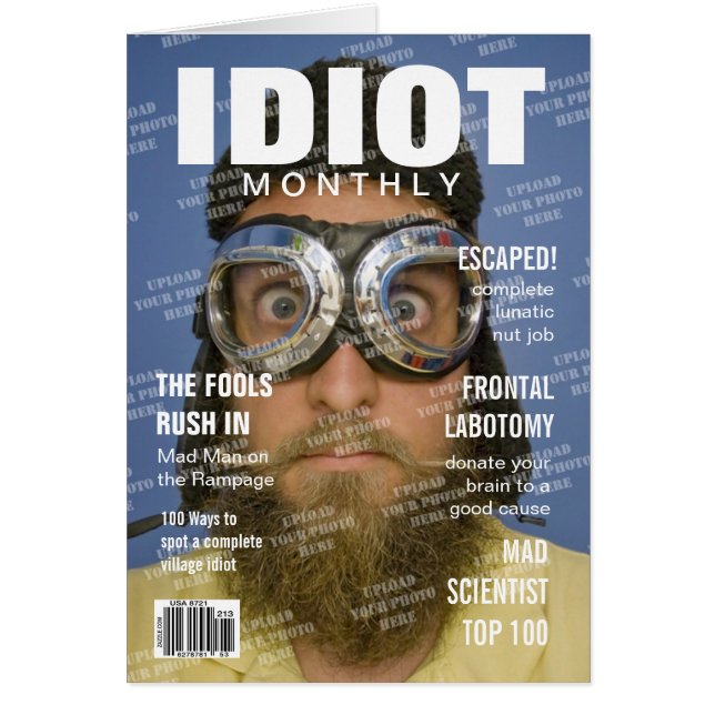 Idiot Personalized Magazine Hoesje (Voorkant)