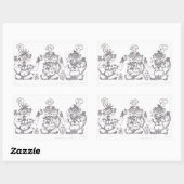 Idiot Rechthoekige Sticker (Vel)