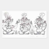 Idiot Rechthoekige Sticker (Voorkant)