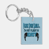 Idiot Sarcasm-Humor met twee zijden Sleutelhanger (Voorkant Links)