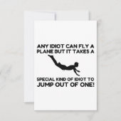 IDIOT SKYDIVING BEDANKKAART (Voorkant)