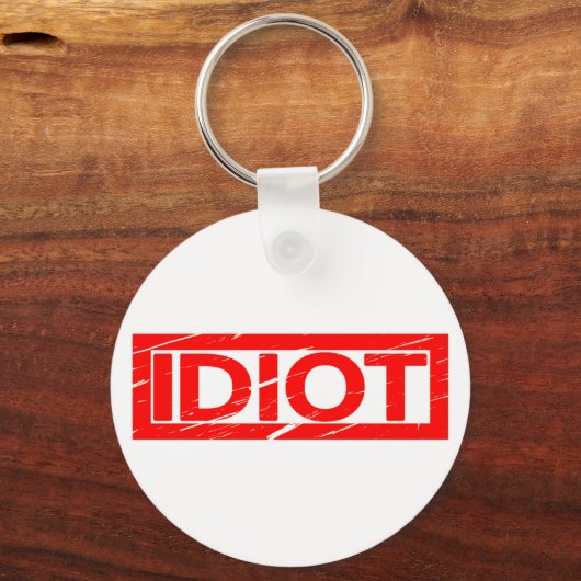 Idiot Stamp Sleutelhanger (Achterkant)