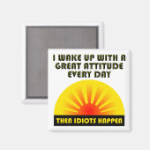 Idioten gebeuren grappige magneet (Voorkant / Achterkant)