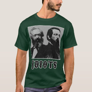 Idioten: Marx en Engles T-shirt