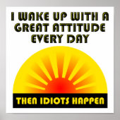 Idiots Happen Funny Poster (Voorkant)