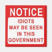 Idiots Notice Magneet (Voorkant)