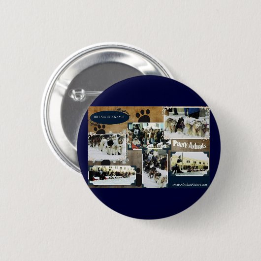 Iditarod 2010 ronde button 5,7 cm (Voorkant /achterkant)