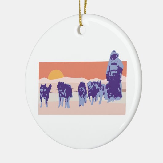 Iditarod Keramisch Ornament (Links)
