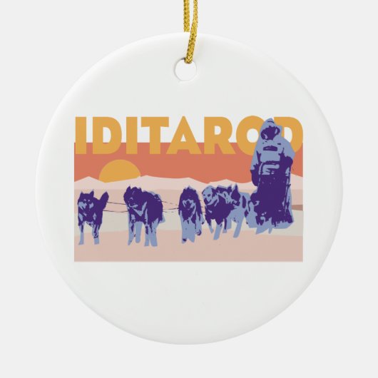 Iditarod Race Keramisch Ornament (Voorkant)