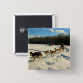 Iditarod Trail Sled Dog Race Vierkante Button 5,1 Cm (Voorkant /achterkant)