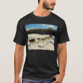 Iditarod Trail sledehondenrace Unisex T-shirt (Voorkant)