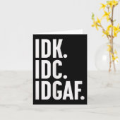 IDK en IDGAF, ook… ik weet het niet Kaart (Gele Bloem)