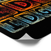 IDK IDC IDGAF Grappige Sarcastische Slang Graphic Poster (Hoek)