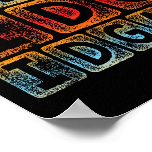 IDK IDC IDGAF Grappige Sarcastische Slang Graphic Poster (Hoek)