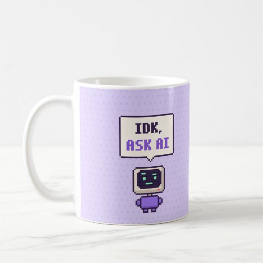IDK, vraag AI Funny AI Pixel Mok (Links)