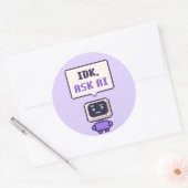 IDK, Vraag AI Grappige AI Pixel Sticker (Envelop)