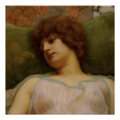 Idle Moments door John William Godward Perfect Poster (Voorkant)