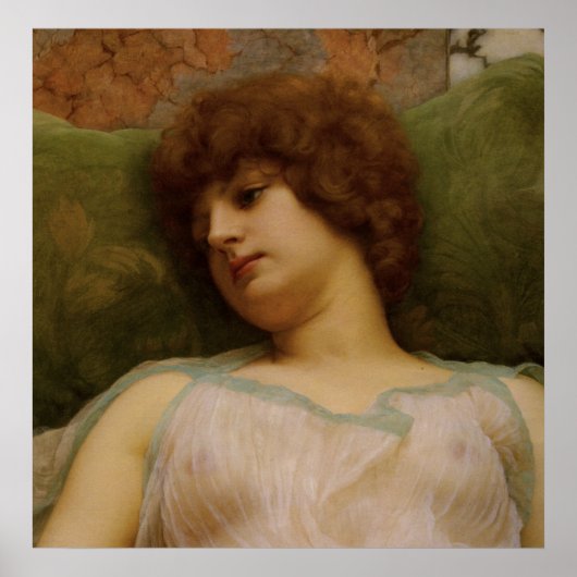 Idle Moments door John William Godward Poster (Voorkant)