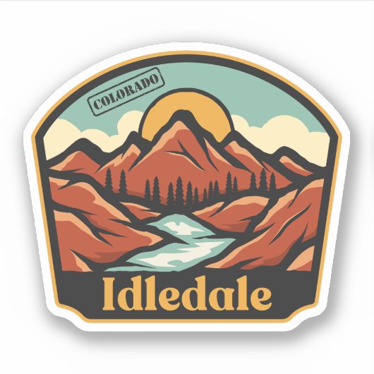 Idledale, Colorado Sticker (Voorkant)