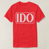 IDO Initiaal De Offering T Cryptocurrency ICO Priv T-shirt (Design voorkant)