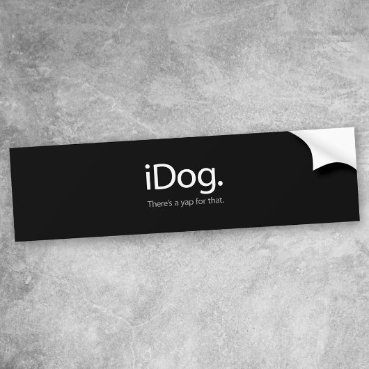 iDog-white.ai Bumpersticker