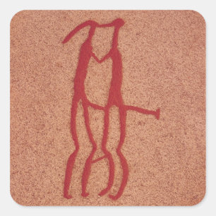 Idol koppel vierkante sticker