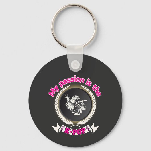 Idol Singing Passion KPop Music Fan Art Design Sleutelhanger (Voorkant)