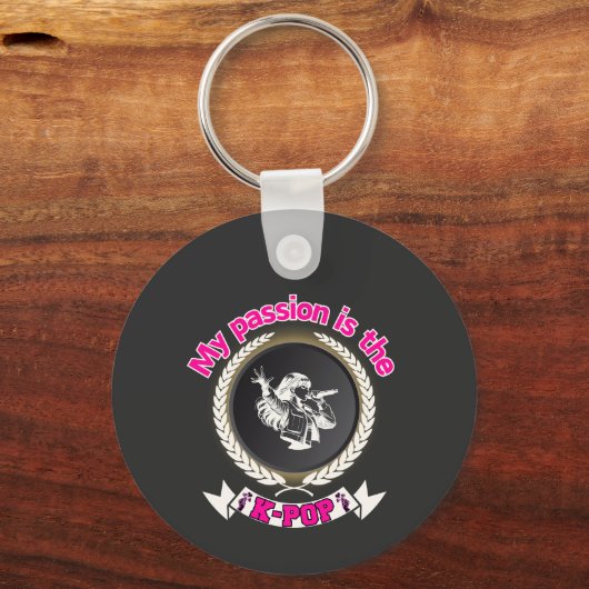 Idol Singing Passion KPop Music Fan Art Design Sleutelhanger (Voorkant)