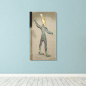 Idol van de god Baal, uit Ugarit, Syrië Canvas Afdruk (Insitu (Houten vloer))