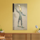 Idol van de god Baal, uit Ugarit, Syrië Canvas Afdruk (Insitu (Woonkamer))