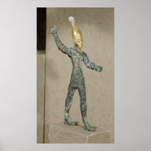Idol van de god Baal, uit Ugarit, Syrië Poster