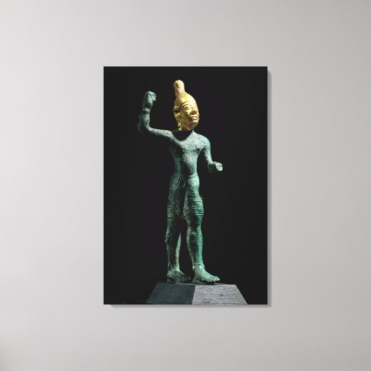 Idol van de storm god Baal uit Syrië, Bronze Age Canvas Afdruk (Voorkant)