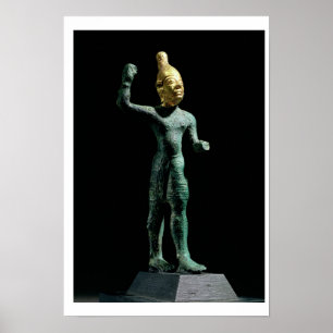 Idol van de storm god Baal uit Syrië, Bronze Age Poster