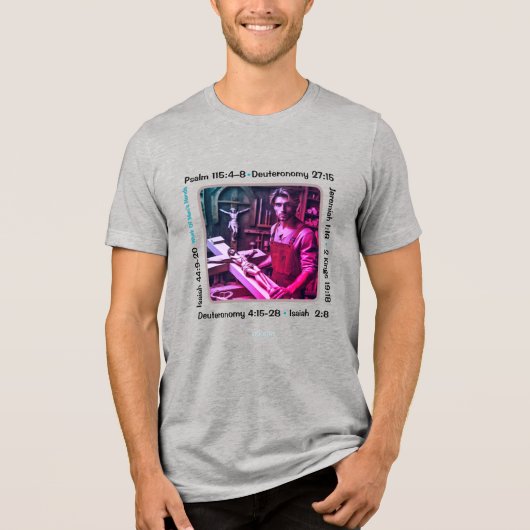 Idolatry 002b T-shirt Tri-Blend Shirt (Voorkant)