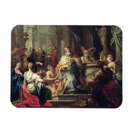 Idolization of Solomon, c.1735 (olie op canvas) Magneet (Horizontaal)