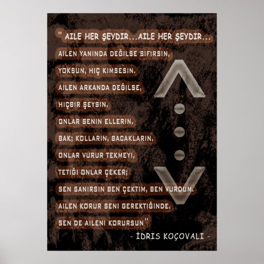 idris koçovali /çukur/Family Poster (Voorkant)