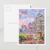 Idstein Duitsland Reisplaats Waterverf Briefkaart (Voorkant / Achterkant)