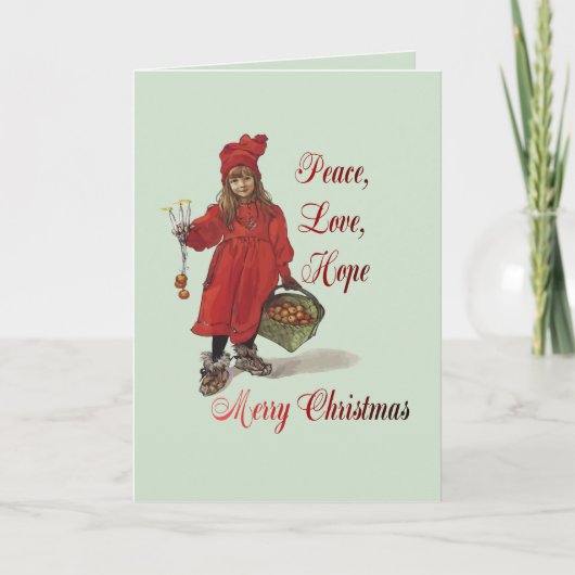 Iduna Peace Love Hope Merry Christmas Kaart (Voorkant)