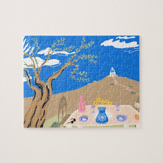 Idylic Greek Afternoon Slow Living Scenery Legpuzzel (Horizontaal)