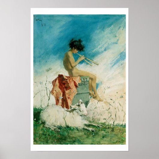 Idyll, 1868 (m/c op papier) poster (Voorkant)