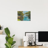 Idyll op het meer - digitaal schilderij poster (Thuiskantoor)