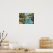 Idyll op het meer - digitaal schilderij poster (Keuken)