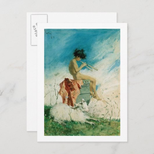 Idylle, 1868 (w/c op papier) briefkaart (Voorkant / Achterkant)