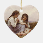 Idylle enfantine (een kinderdagverblijf) keramisch ornament (Achterkant)