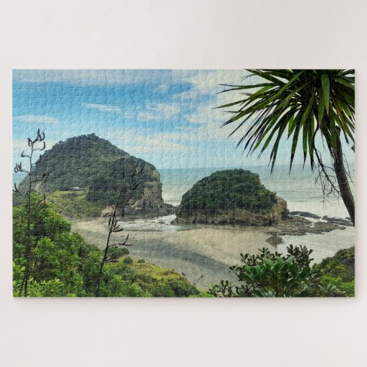 Idyllic bethells Beach Coastal Photo Legpuzzel (Horizontaal)