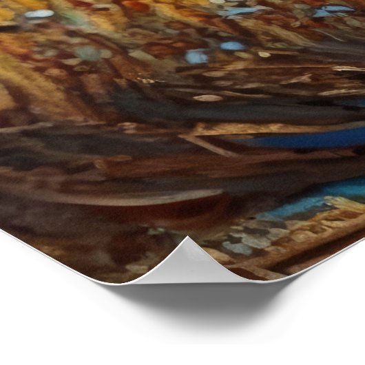 Idyllic Golden Wheat Fields Meadow Poster (Hoek)