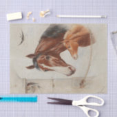 Idyllic Stable Scene van Carl Reichert Tissuepapier (Craft)