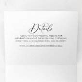 Idyllic stijlvolle kalligrafie bruiloft drieluik uitnodiging (Binnenzijde eerst)