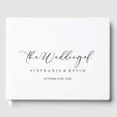 Idyllic stijlvolle kalligrafie bruiloft gastenboek (Voorkant)